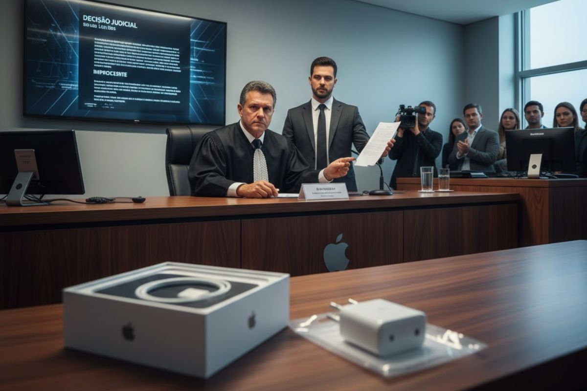 Decisão judicial confirma que Apple não é obrigada a vender iPhone com carregador, afasta venda casada, mostra que consumidor sabia e cita o carregador do iPhone.