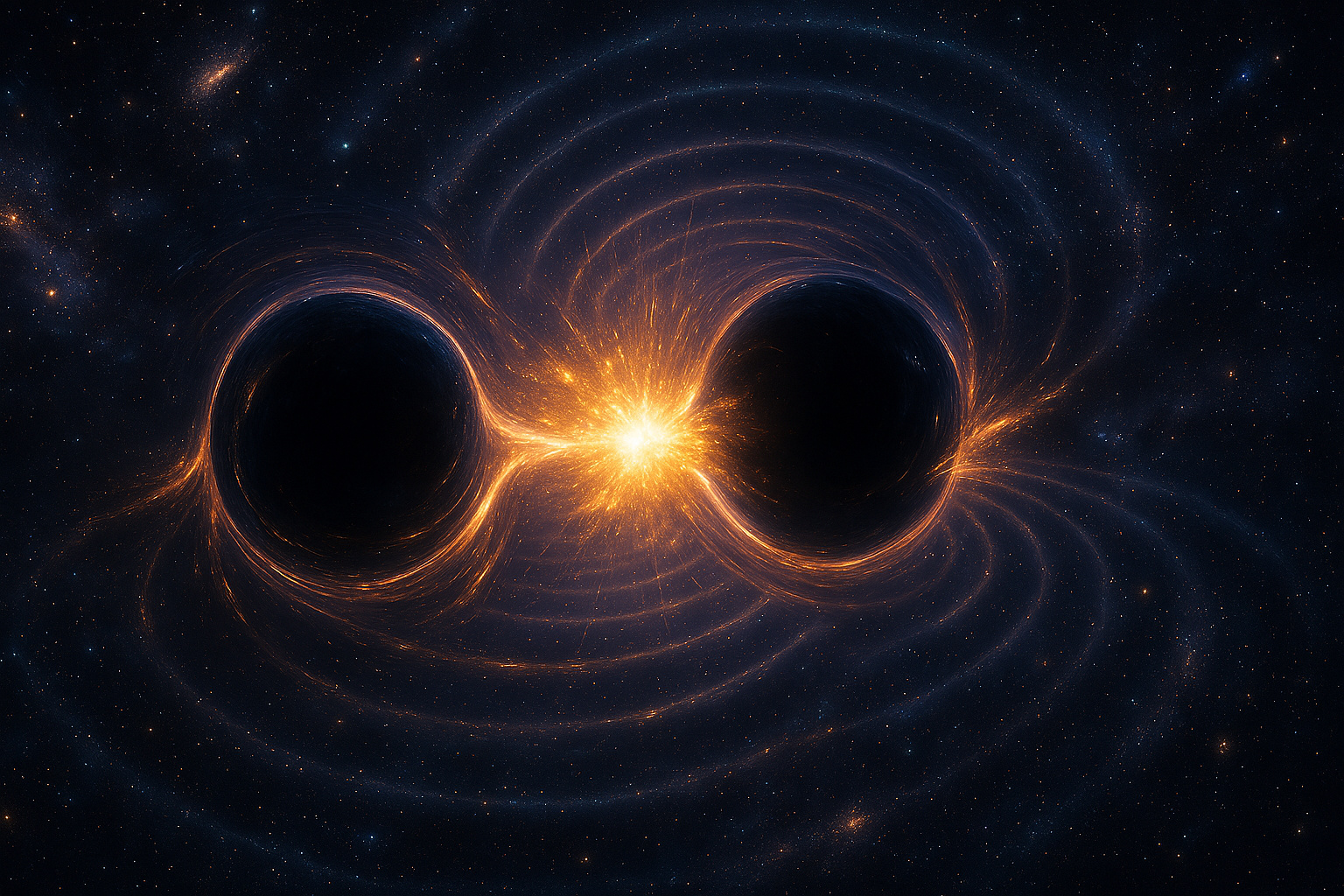 Maior colisão de buracos negros já registrada: mais de 60 massas solares, libera energia equivalente a dezenas de sóis e revela os eventos mais extremos já observados no Universo