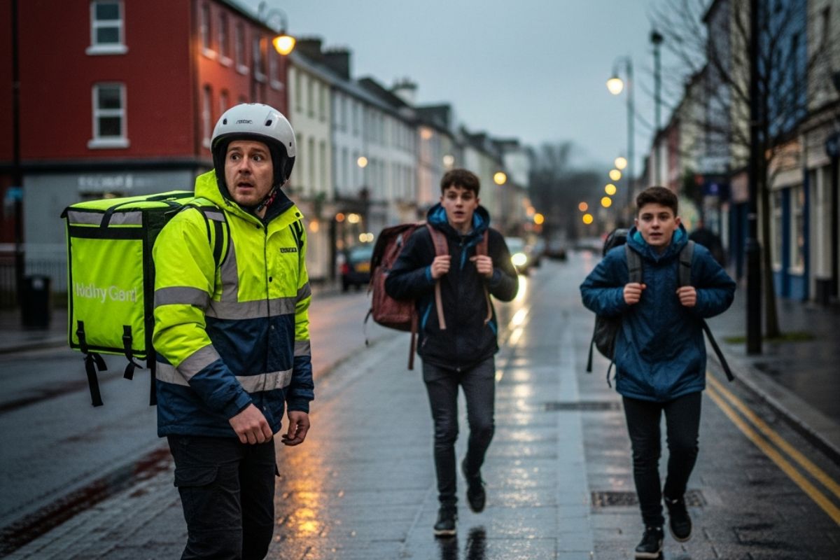 Medo entre brasileiros na Irlanda cresce com ataques a entregadores de comida, Gort Irlanda em alerta, intercâmbio na Irlanda e segurança na Irlanda em xeque.