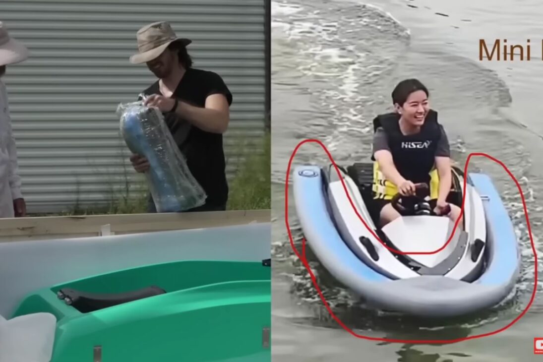 mini barco a chorro eléctrico de China transforma lago privado en pista, rivaliza con jet ski, usa batería de 5 kWh y muestra el potencial del barco a chorro eléctrico.