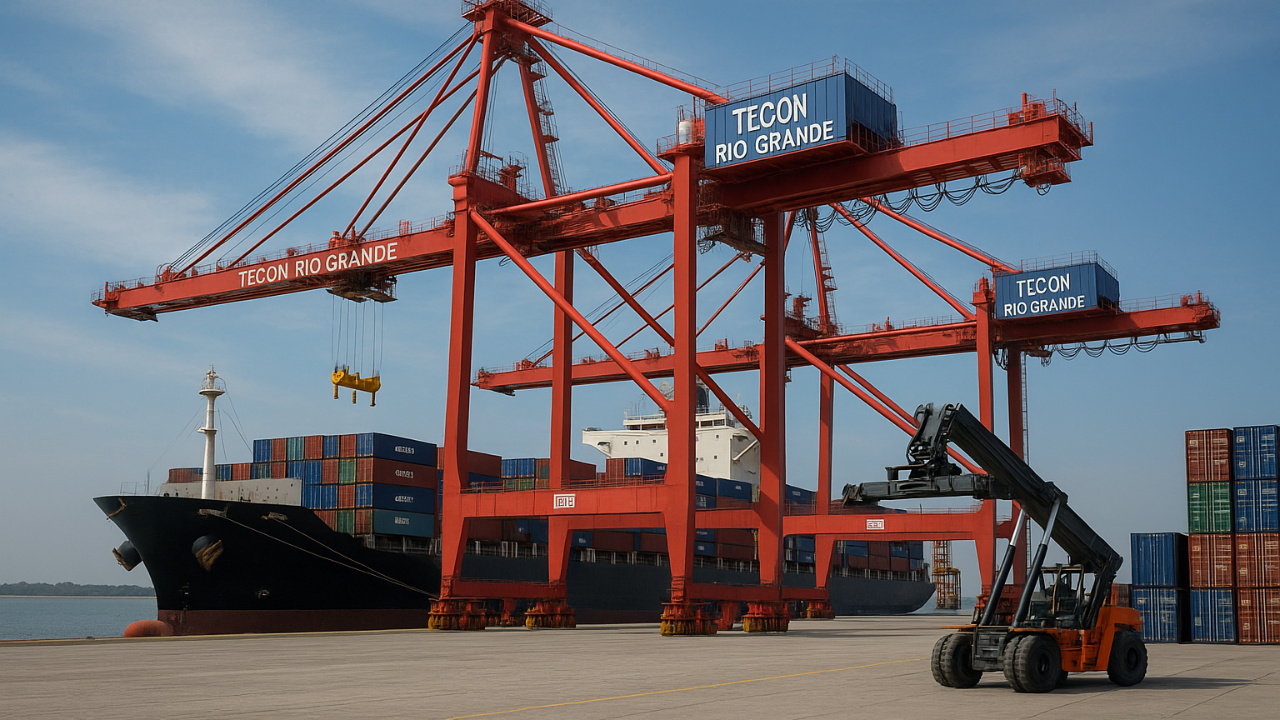 BNDES Azul financia R$ 331 milhões para modernizar o Tecon Rio Grande e ampliar a eficiência do terminal de contêineres