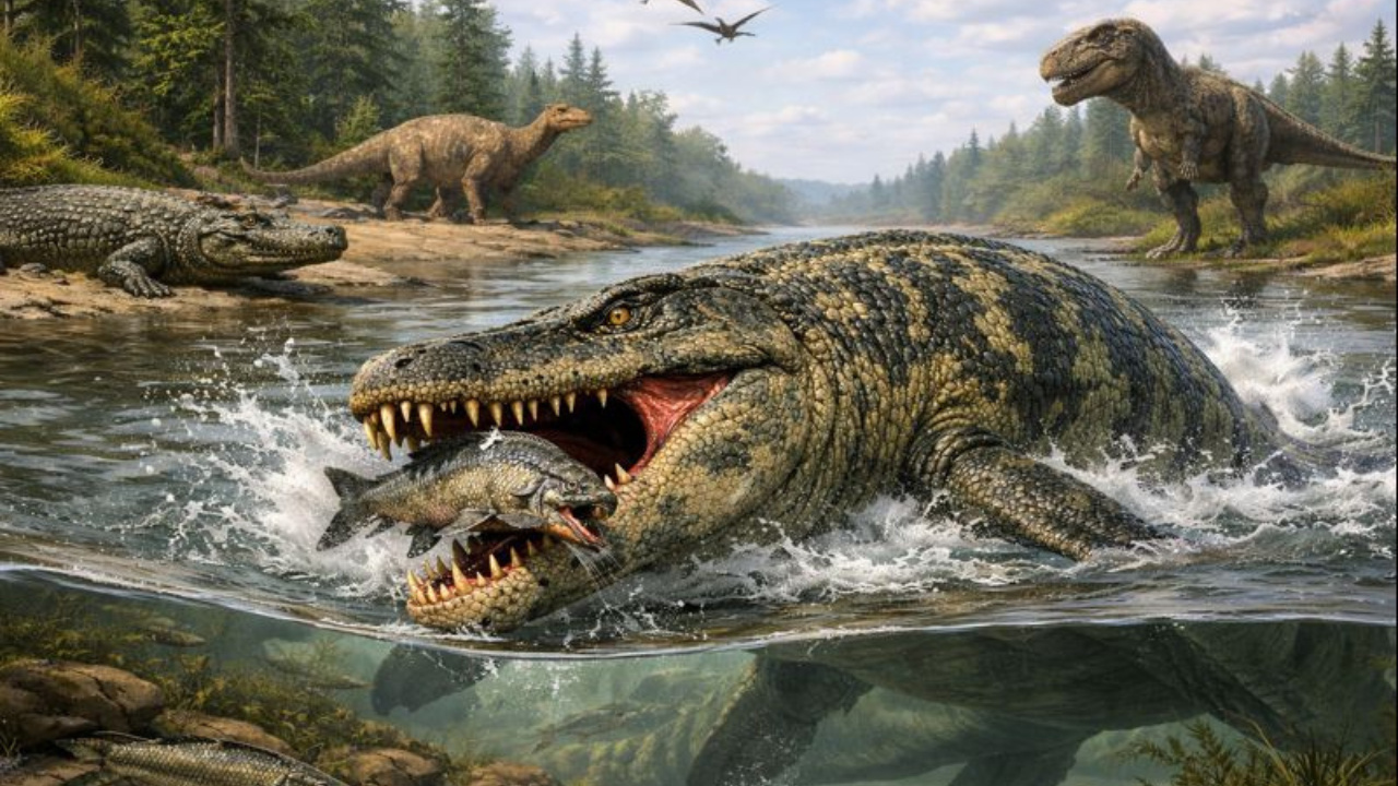 Mosassauros viveram em água doce no Período Cretáceo, segundo análise de isótopos de oxigênio em fóssil encontrado nos EUA.