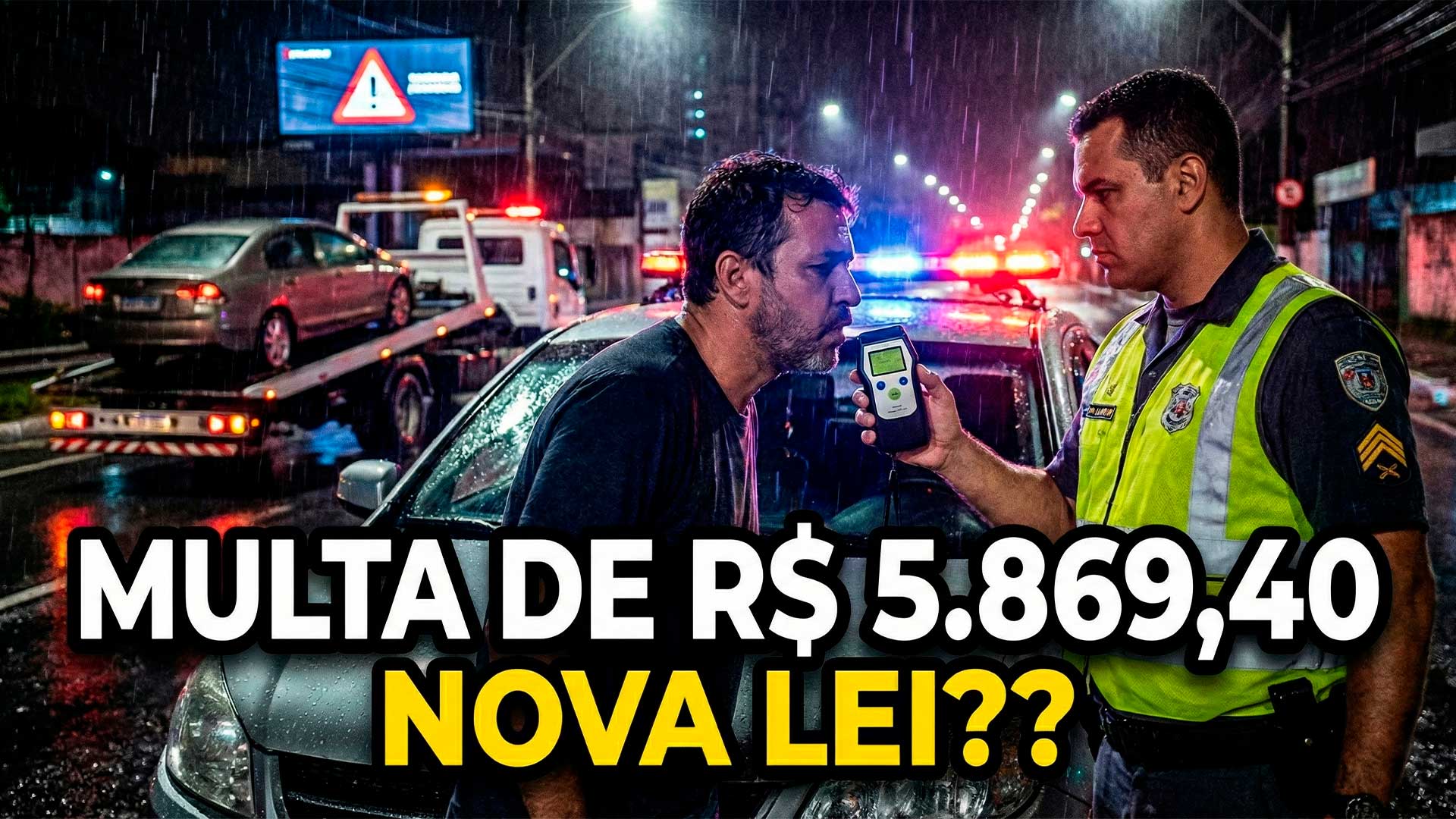 Multa que pode chegar a R$ 5.869,40 na reincidência e bafômetro a partir de 0,34 mg/L pode levar a prisão por crime de trânsito