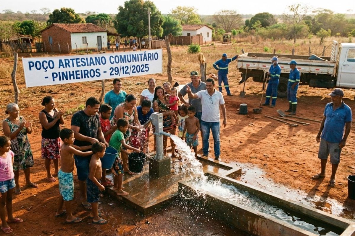 Alegrete amplia abastecimento de água com poços artesianos coordenados pela Secretaria de Agricultura e leva rede aos assentamentos rurais.