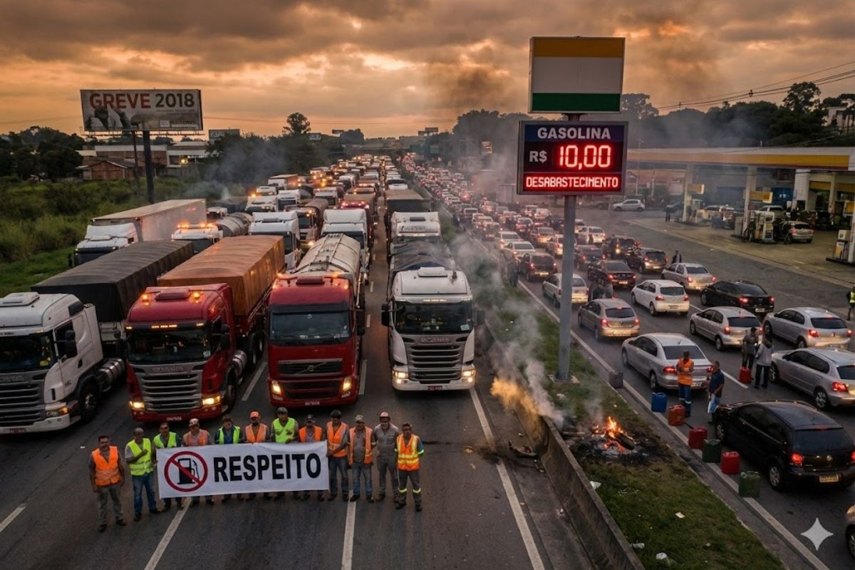 Nova greve dos caminhoneiros reacende o trauma de 2018, ameaça gasolina cara, desabastecimento rápido e expõe a crise de renda de uma categoria exausta nas estradas brasileiras.