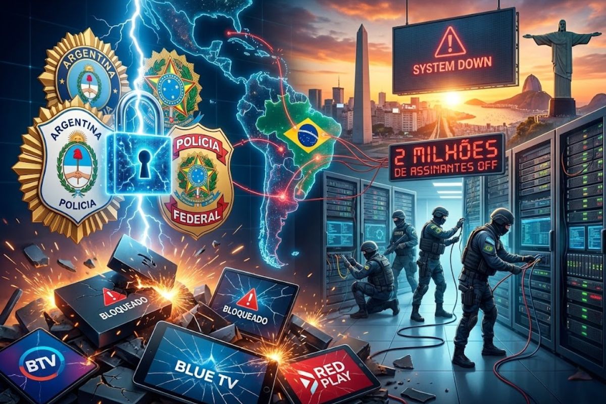 Na mira da Justiça da Argentina, 22 apps de streaming pirata usados no Brasil são derrubados, deixam milhões de assinantes sem acesso e expõem o faturamento das plataformas ilegais.