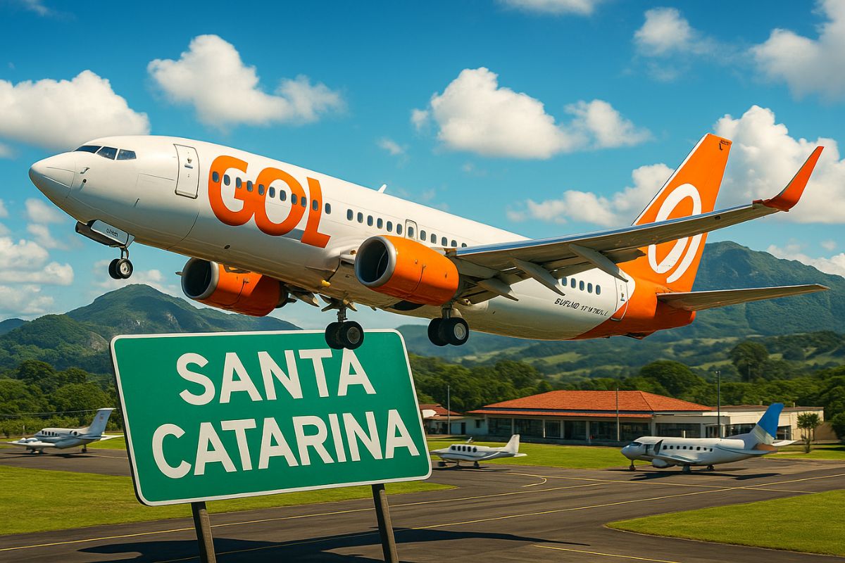 Gol amplia voos na serra catarinense, integra aeroportos regionais com o programa Voa + SC em Santa Catarina e fortalece turismo e negócios.