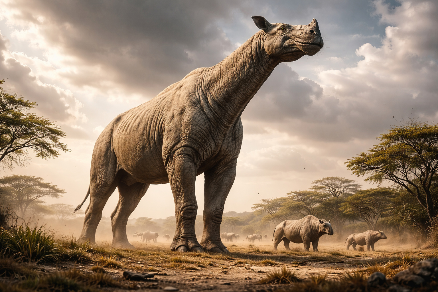 Com quase 5 metros de altura quando erguido, comprimento superior a 8 metros e peso estimado acima de 15 toneladas, o Paraceratherium entrou para a história como o maior mamífero terrestre que já caminhou sobre a Terra