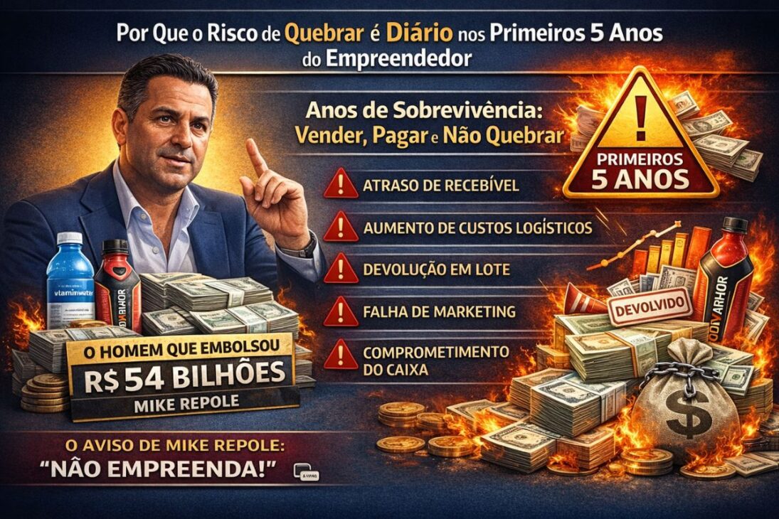 hombre que ingresó R$ 54 mil millones: Mike Repole vendió Glaceau y BodyArmor a Coca-Cola y dice por qué los cinco primeros años de cualquier negocio son sobrevivencia con riesgo diario de quebrar.
