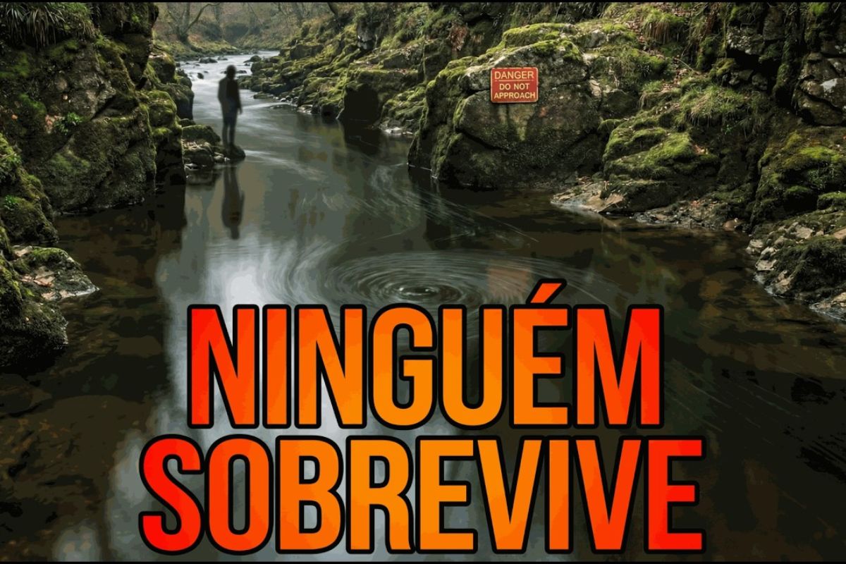 Descubra o trecho mais perigoso da Europa: o rio Bolton Strid, braço do rio Wharfe em Yorkshire Inglaterra, famoso por suas correntes submersas fatais.