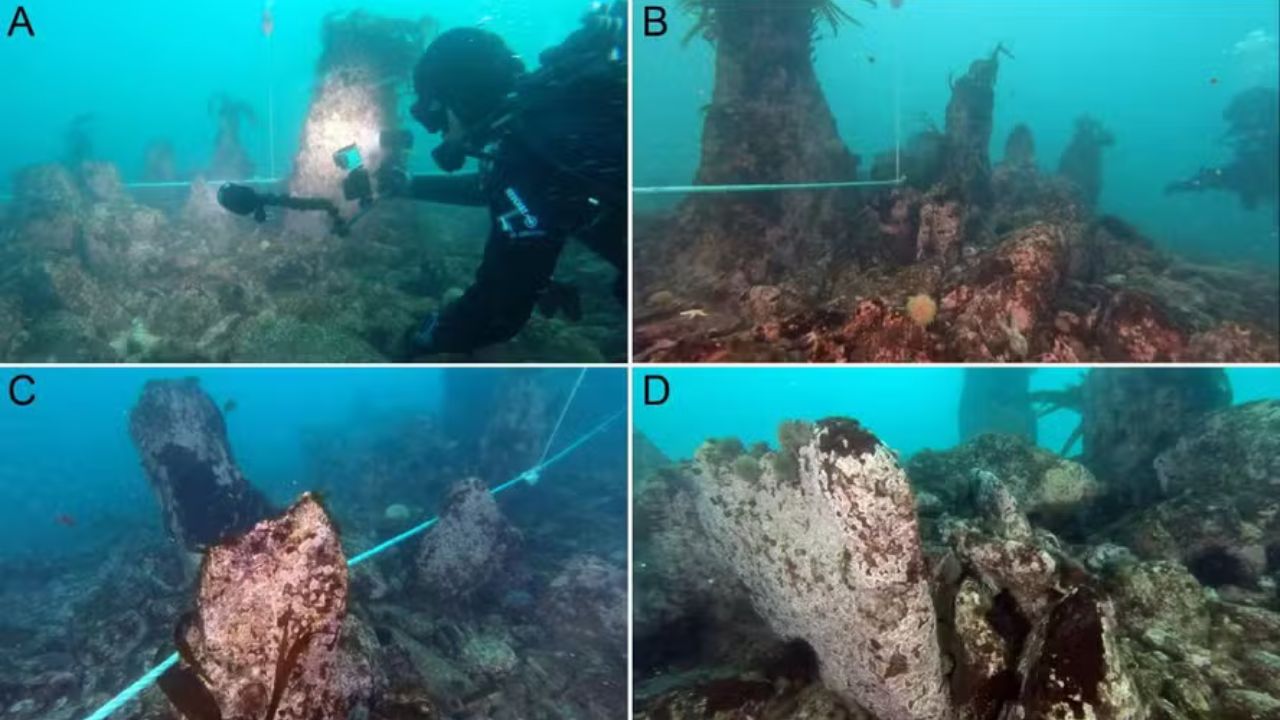 Com cerca de 120 metros de extensão e mais de 7 mil anos de idade, arqueólogos descobrem uma parede submersa que revela uma das estruturas pré-históricas mais antigas já encontradas no fundo do mar