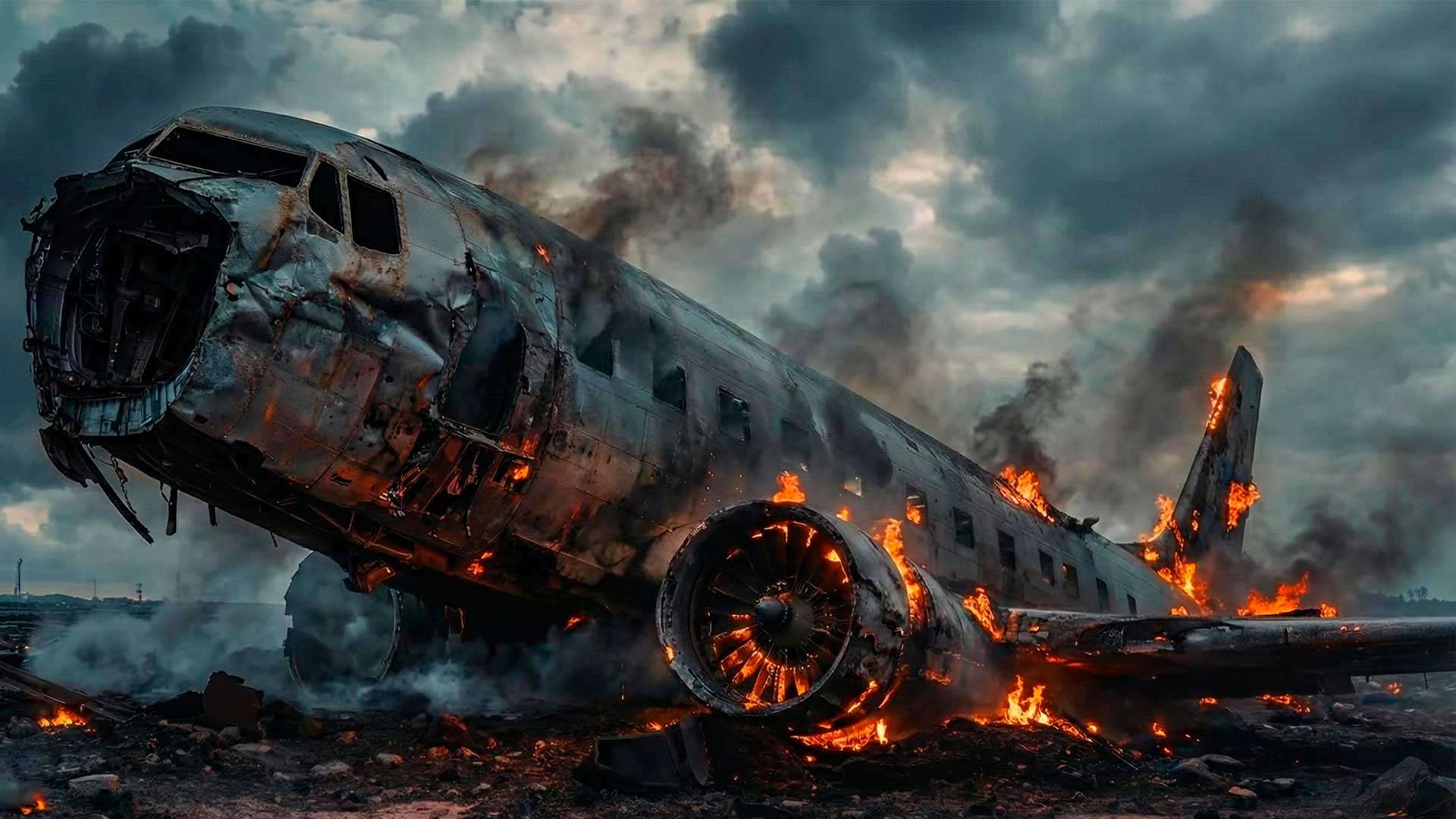 Pior catástrofe aérea da história, por um mal entendido no rádio levou à colisão de dois aviões em pleno e 349 pessoas morreram perto de Nova Délhi em 1996