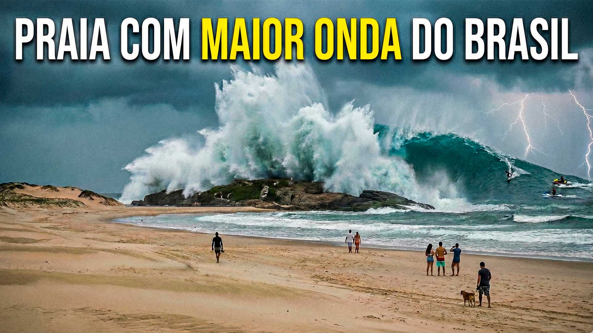 Praia com a maior onda do Brasil é também uma das mais paradas, reúne tranquilidade à beira mar e o recorde de 14,82 metros, em Jaguaruna no litoral catarinense