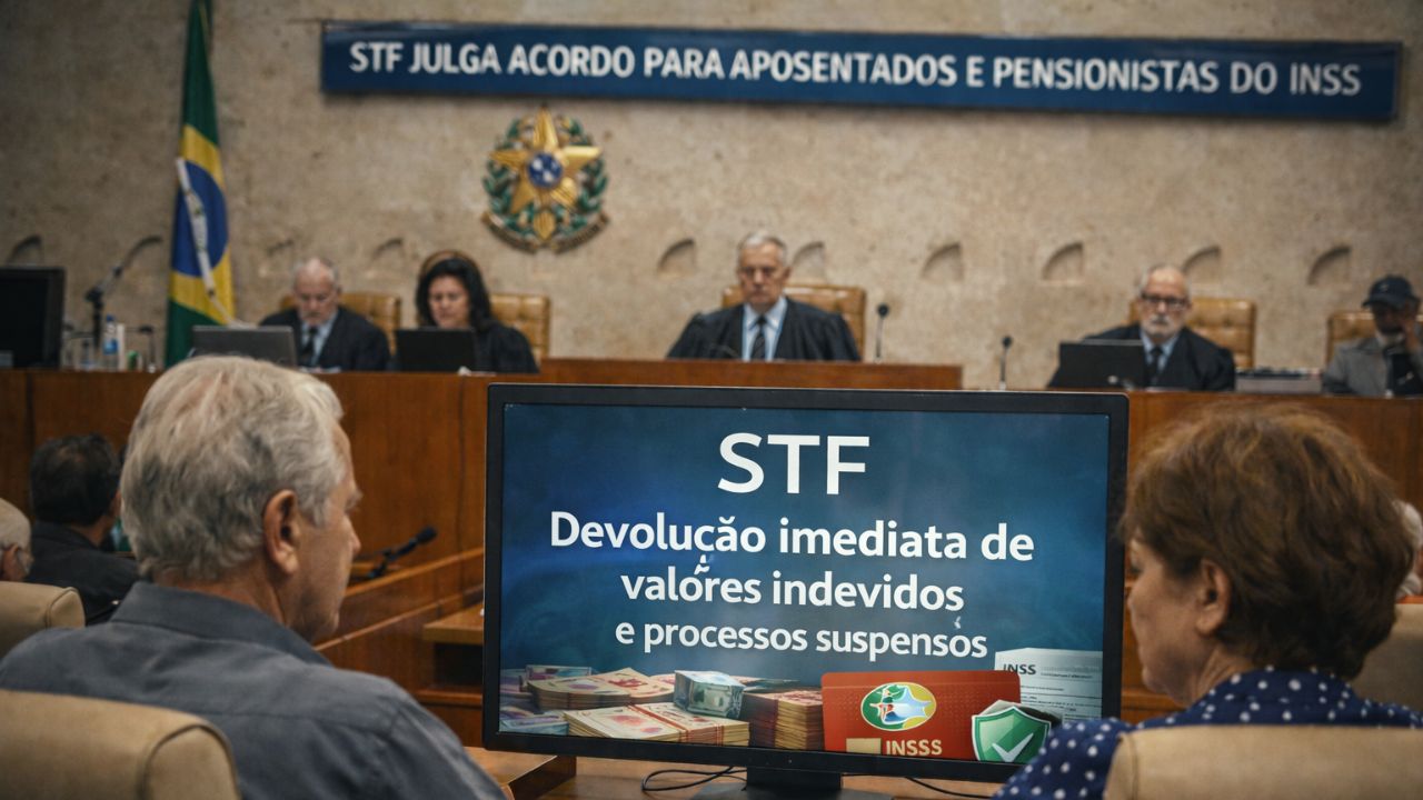STF retoma julgamento que pode confirmar acordo para devolver imediatamente valores descontados indevidamente de aposentados e pensionistas do INSS