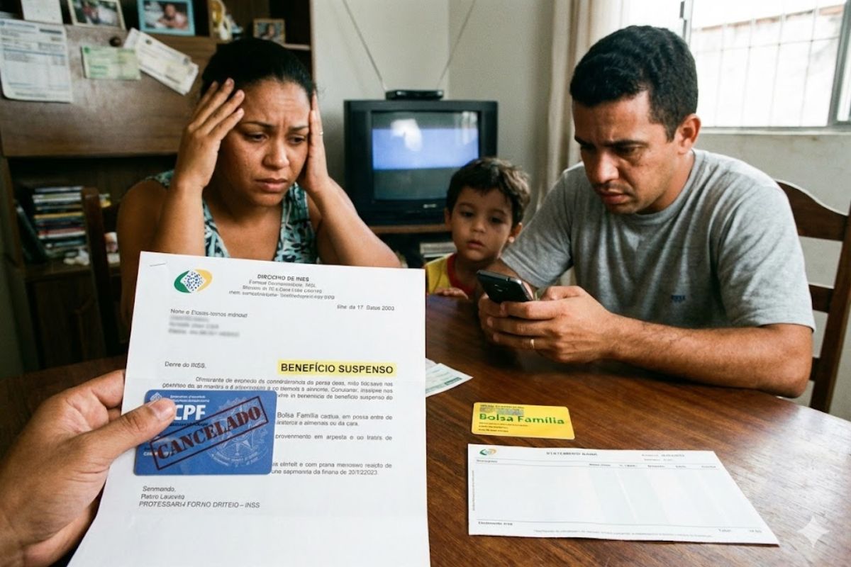 Entenda como um CPF irregular pode bloquear Bolsa Família, BPC e outros benefícios do INSS, com cruzamentos da Receita Federal que travam a renda de famílias em programas sociais.