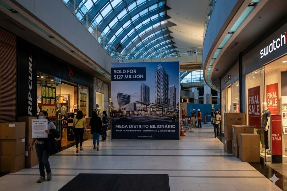 Shopping Portal Palermo em Palermo Chico, em Buenos Aires, fecha; Shopping será substituído por mega distrito bilionário com moradia, comércio e cultura.