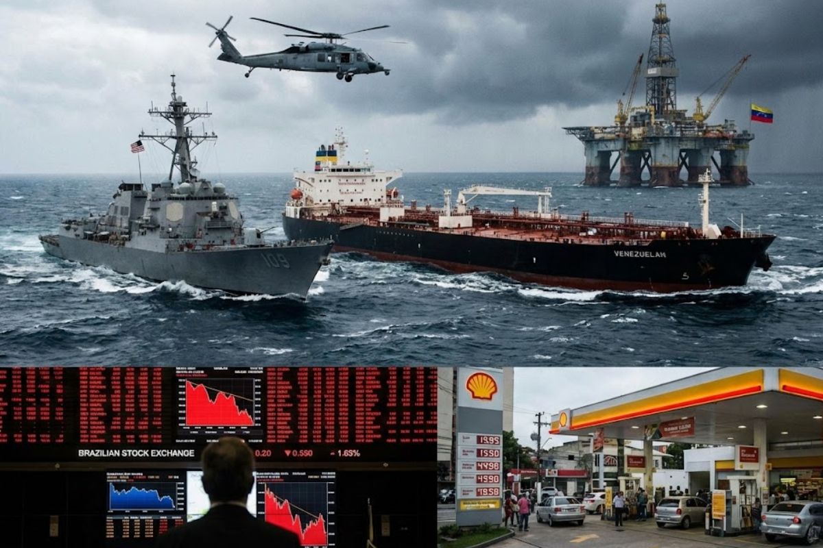 Tensão entre EUA e Venezuela faz o preço do petróleo disparar, atinge o Brasil, derruba ativos e leva Lula a agir para conter impacto econômico.