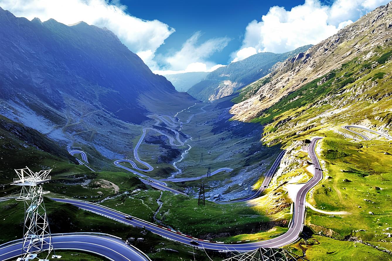 Com mais de 90 curvas fechadas, cerca de 90 km de extensão e 2.042 metros de altitude, a estrada de montanha considerada uma das mais espetaculares do mundo corta geleiras, túneis e precipícios e desafia motoristas na Europa