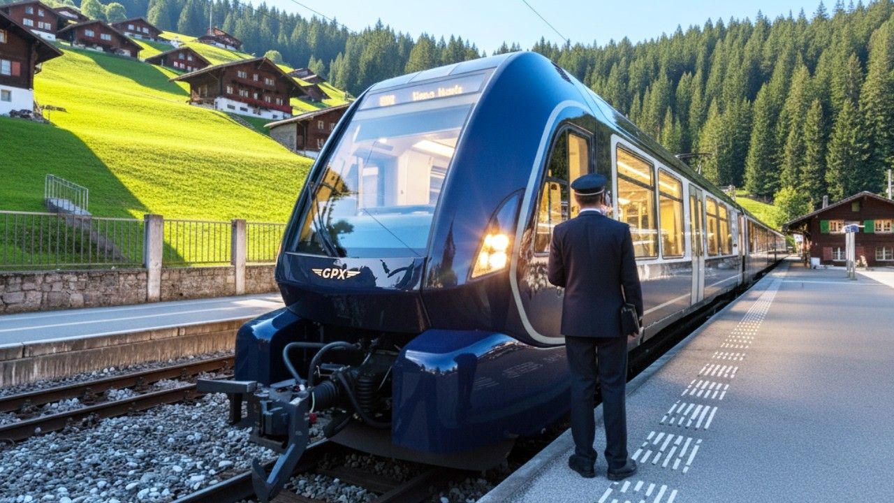 Trem panorâmico mais novo da Suíça leva você por lagos azul-turquesa e Alpes gigantes em 3h mágicas, com assento Prestige, vista da cabine e paisagens de cartão-postal (1)