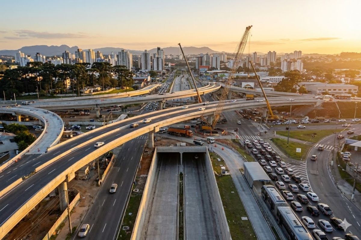 Governo e Prefeitura anunciam trinário na Marechal Floriano, novos viadutos na Linha Verde e obras em Curitiba para destravar o trânsito e integrar a cidade.