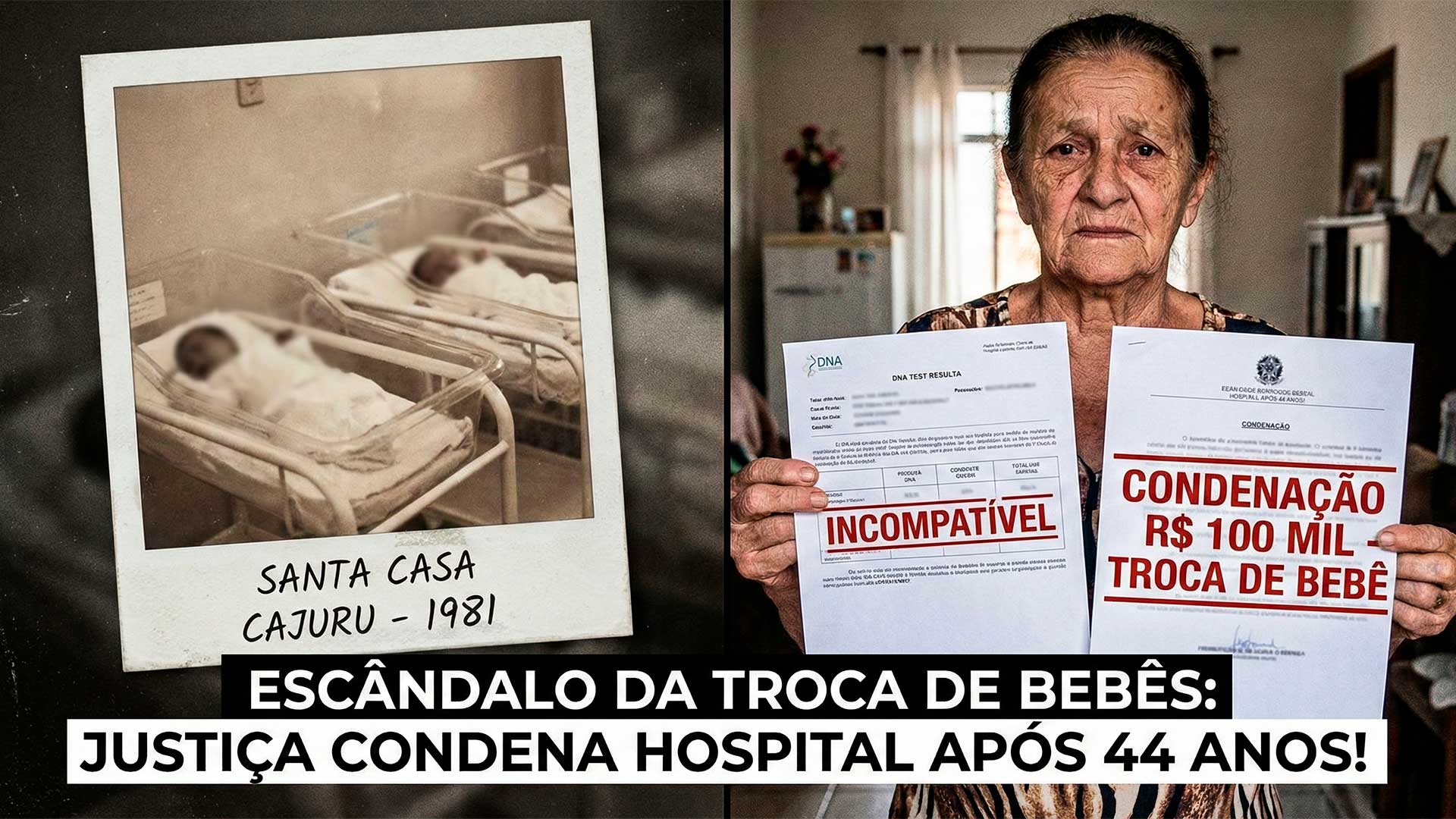 Troca de bebê em parto de 1981 vira condenação 44 anos depois e Santa Casa no interior de São Paulo terá de indenizar em R$ 100 mil, mãe que descobriu a verdade após exame de DNA