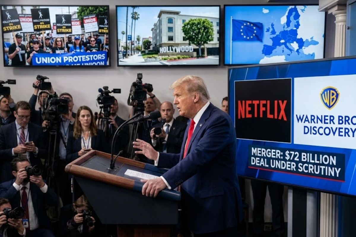 Trump ameaça intervir na fusão entre Netflix e Warner, que assusta Hollywood e reacende debate sobre domínio no streaming e impacto global do mercado.