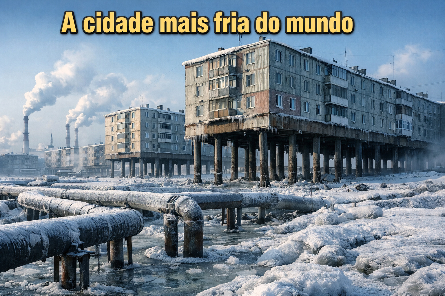 A cidade onde prédios são construídos sobre estacas profundas para não aquecer o solo, o permafrost nunca descongela e toda a engenharia urbana depende de fundações elevadas para evitar colapsos estruturais