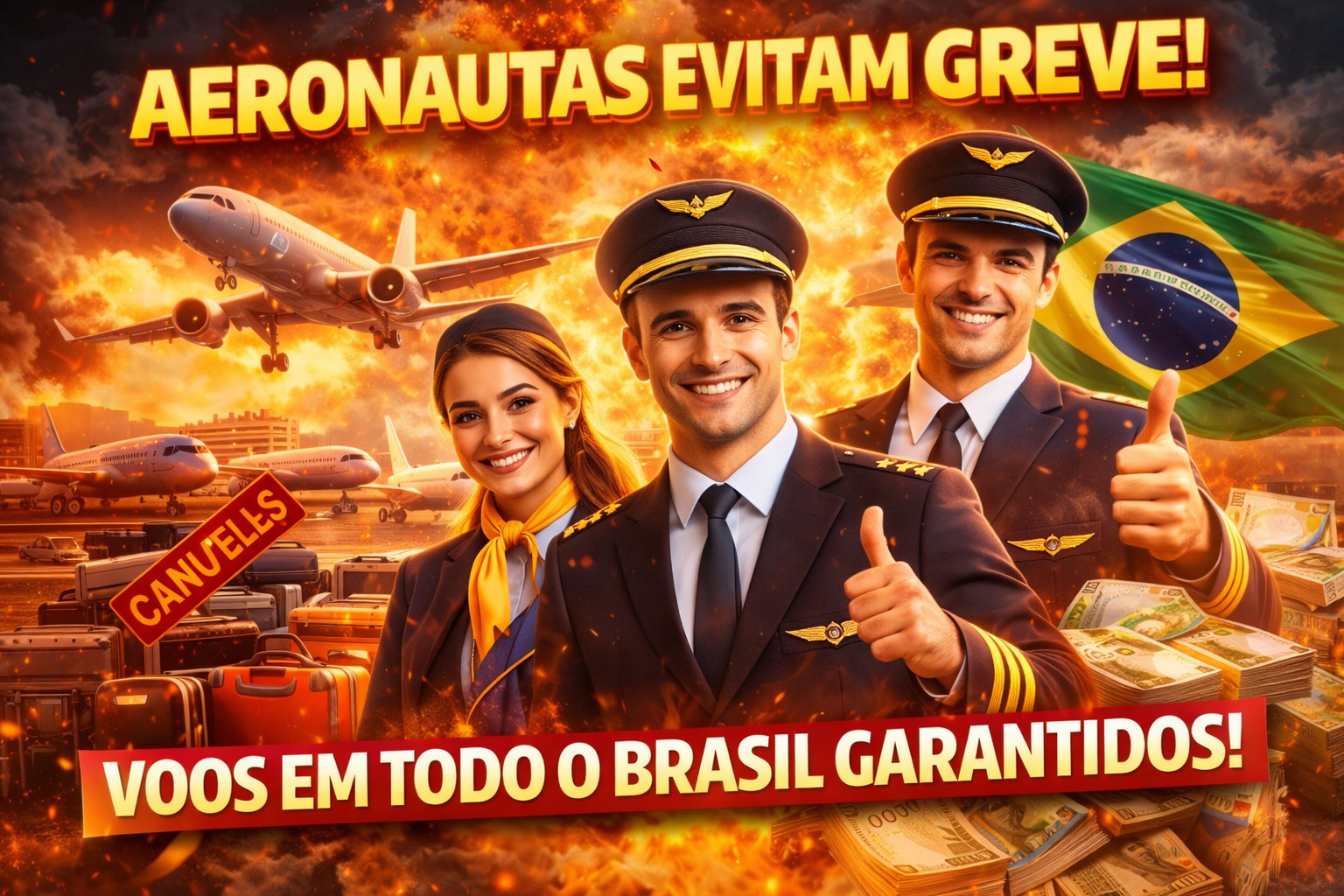 Aeronautas evitam greve e garantem voos no Brasil em decisão que protege a economia