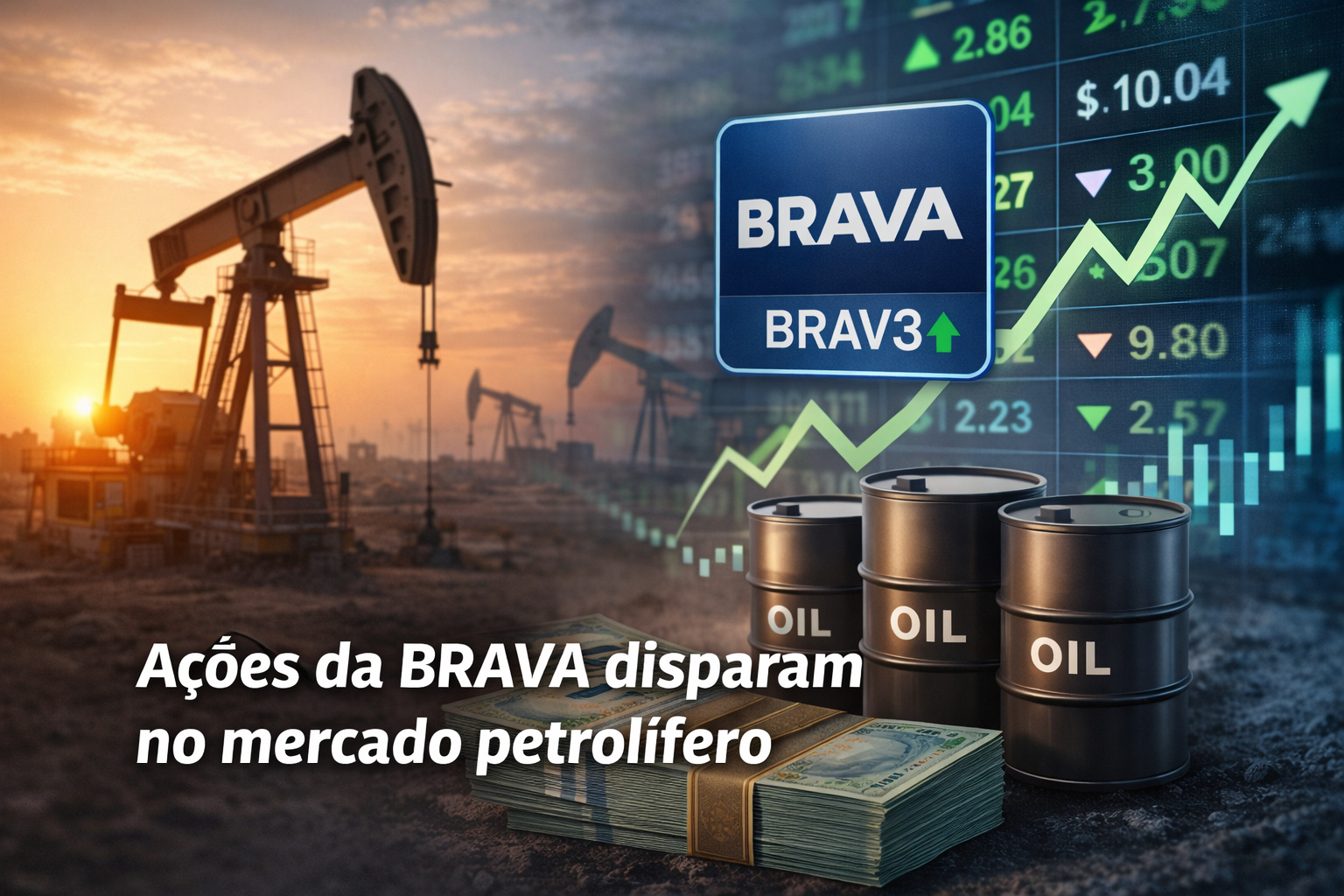 Mercado petrolífero reage: ações da BRAVA disparam com rumores de negócios estratégicos