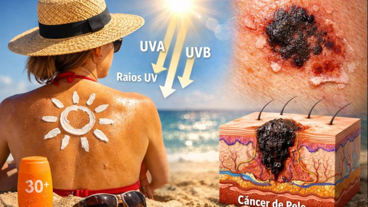 Câncer de pele é o mais comum no Brasil. Melanoma, exposição solar e radiação ultravioleta exigem atenção e prevenção dermatológica.