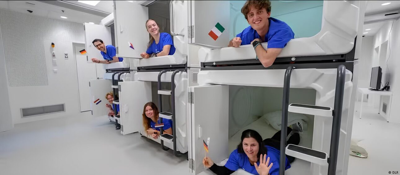 Voluntario en cabina para estudio en Alemania. — Foto: Divulgación/DLR