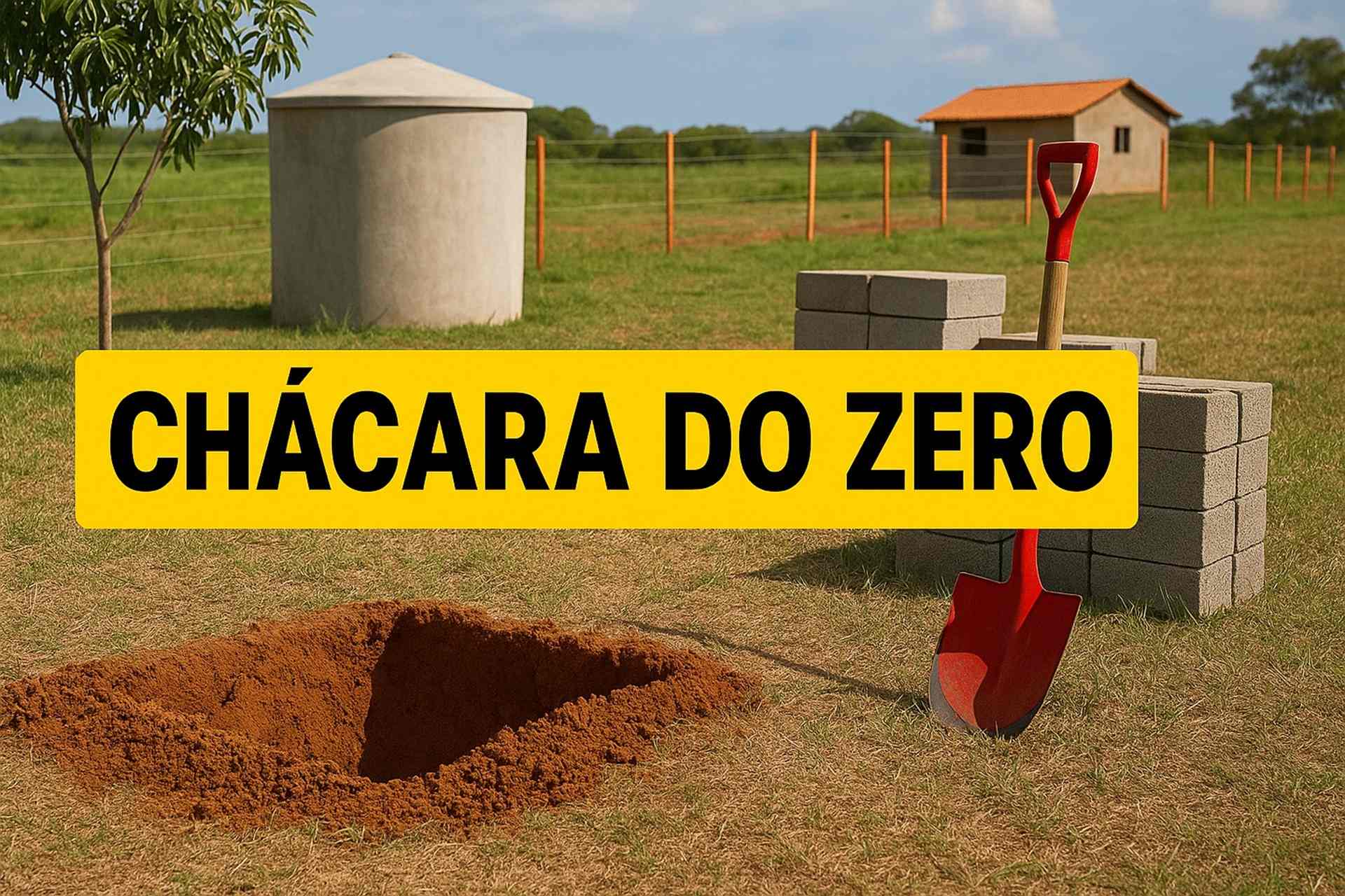 Guia mostra 8 etapas práticas para iniciar uma chácara com estrutura, água armazenada, espaçamento correto e preparo técnico do solo