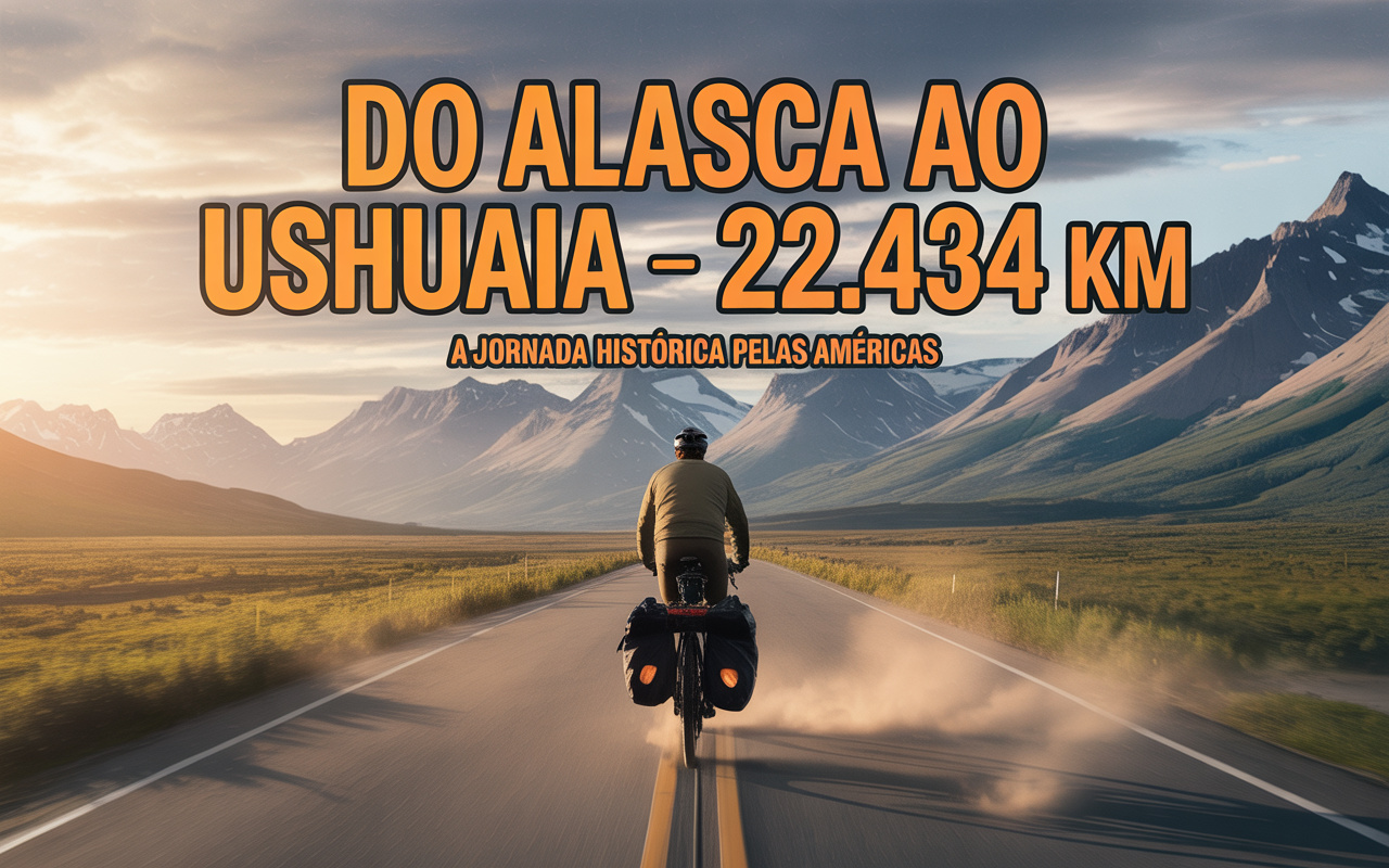 O brasileiro que pedalou 22.434 km do Alasca ao Ushuaia sem nenhum apoio: atravessou 15 países, venceu 123 mil metros de altitude acumulada e entrou para a história das Américas