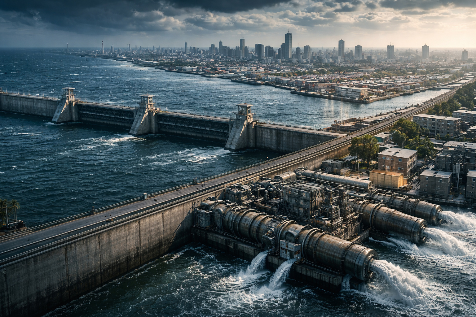 A cidade construída abaixo do nível do mar, onde diques e bombas hidráulicas funcionam 24 horas por dia para impedir que o oceano invada áreas habitadas e torne a vida humana impossível