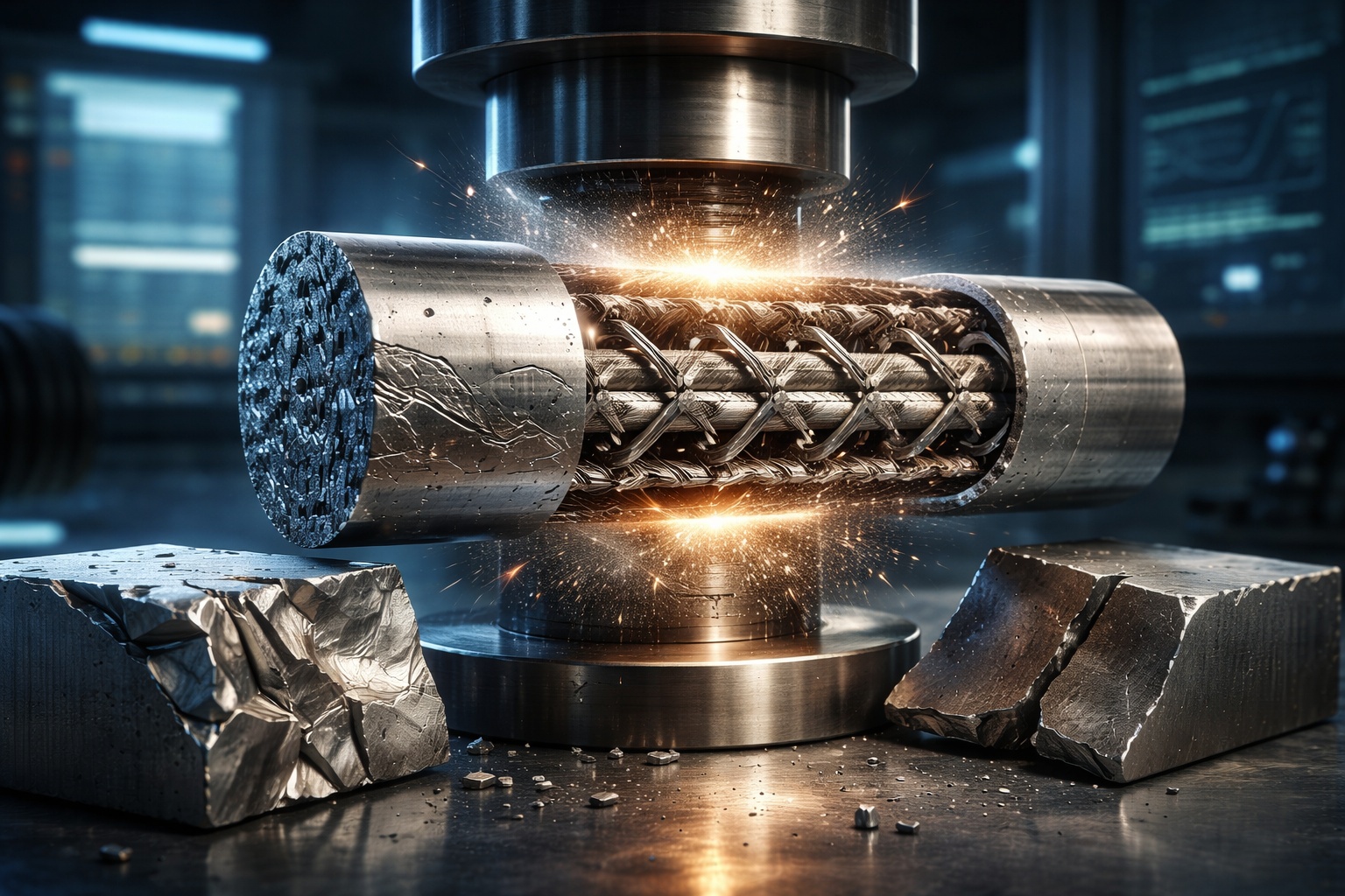 Material metálico que imita o concreto armado combina leveza, alta resistência e desempenho estrutural superior ao aço e ao alumínio em testes de engenharia