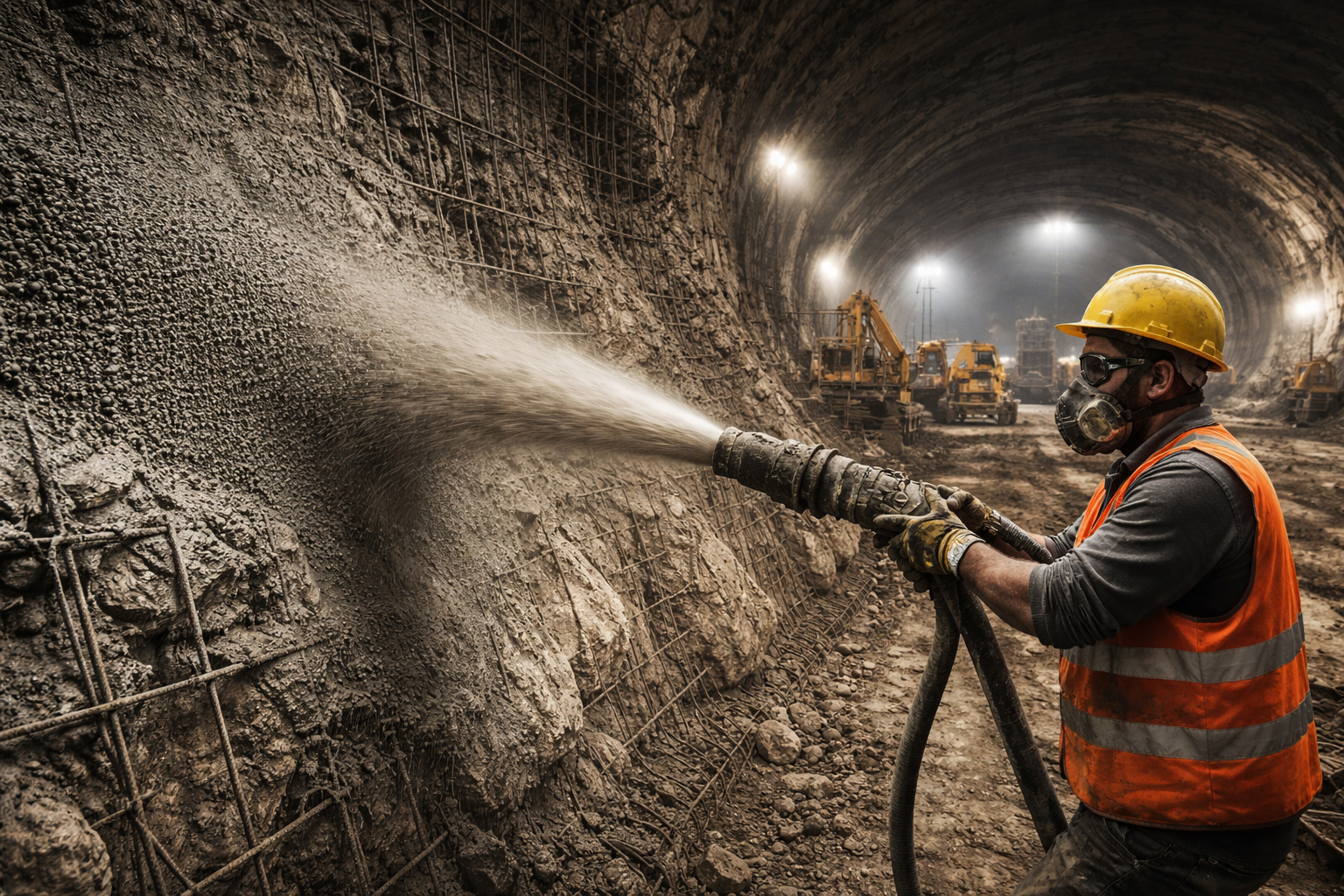 Concreto projetado permite erguer túneis e estabilizar encostas sem formas, acelera obras em áreas instáveis e já é padrão em grandes projetos de infraestrutura