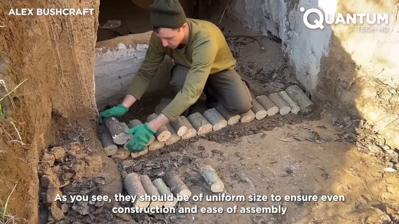 Tras fallar al excavar una cueva en la montaña, hombre adapta el proyecto y construye un refugio de juncos usando técnicas primitivas de bushcraft