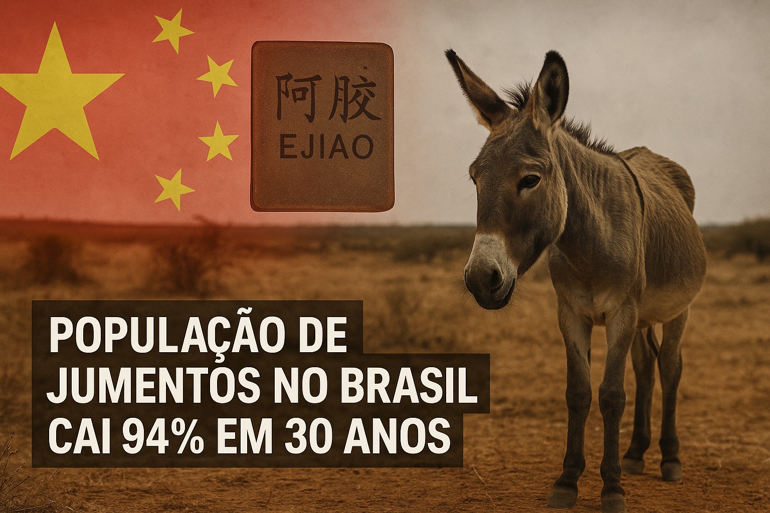 Jumentos, Ejiao, China, Brasil, Extinção