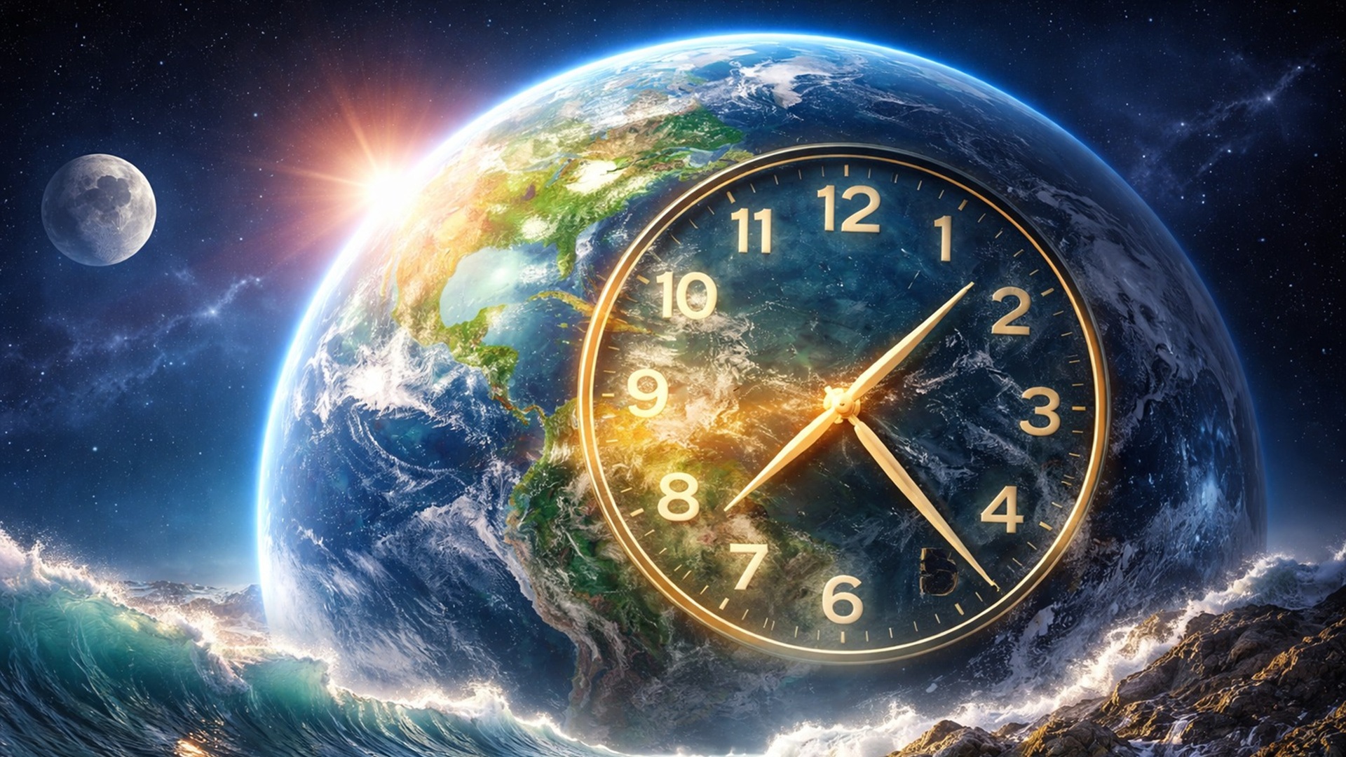 Estudo mostra que a Terra teve dias de 19 horas por 1 bilhão de anos, ligando rotação, marés, oxigênio e evolução da vida.