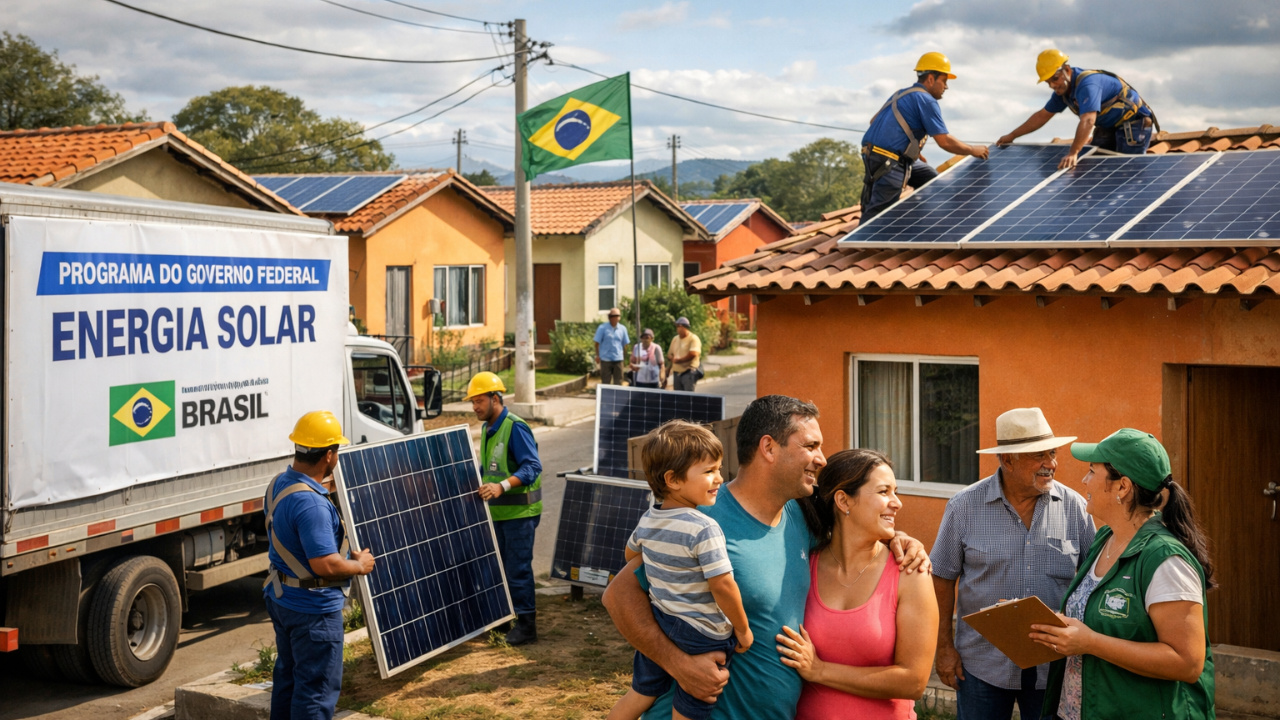 Entenda como funciona o acesso à energia solar com apoio do governo, quais financiamentos existem, quem pode participar e os principais programas de incentivo disponíveis no país.
