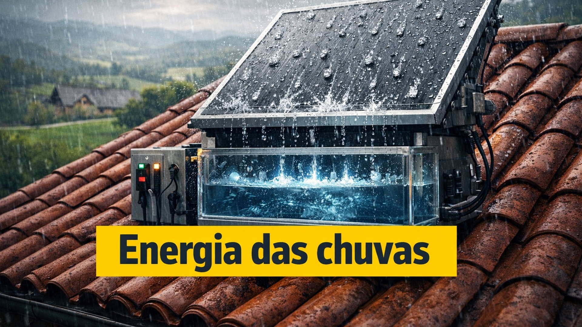 Gerador sul-coreano transforma gotas de chuva em eletricidade de até 60V e permite sistemas urbanos autônomos sem energia externa.