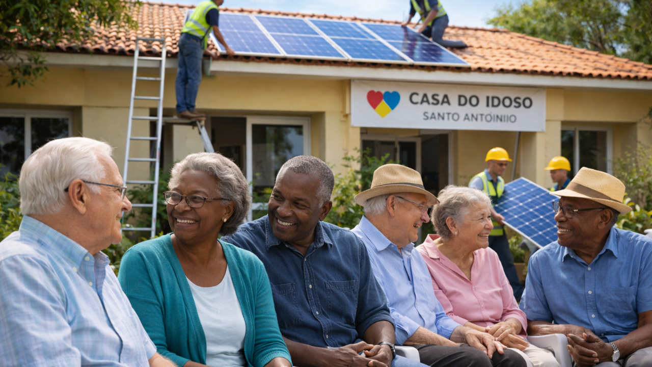 Casa do Idoso Santo Antônio, em União dos Palmares, recebe R$ 50 mil para ampliar sistema de energia solar. Recurso busca reduzir custos e melhorar o cuidado aos idosos.