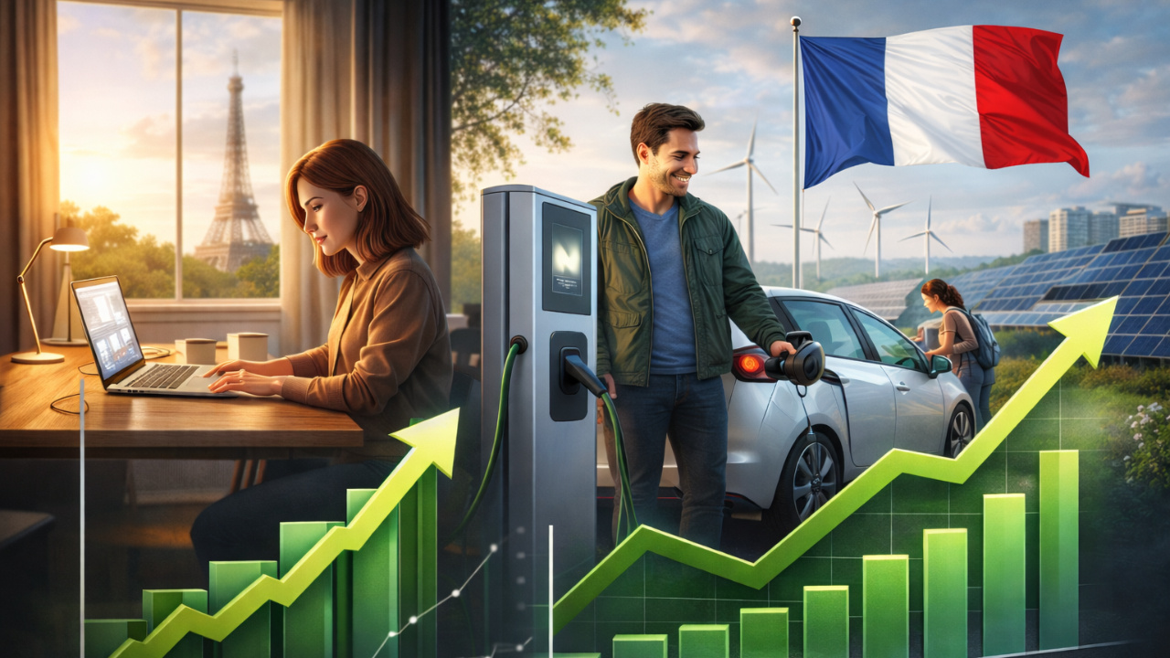 França passa a gerar mais eletricidade do que consome, reduz emissões e cria cenário favorável para eletrificação, crescimento econômico e mudança no consumo de eletricidade.