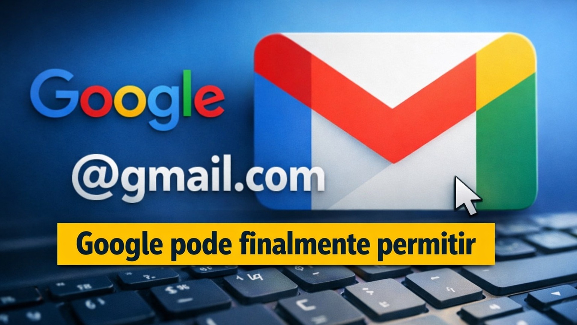 Google pode permitir troca do endereço Gmail sem nova conta, mantendo dados, com limite de três mudanças e intervalo anual.