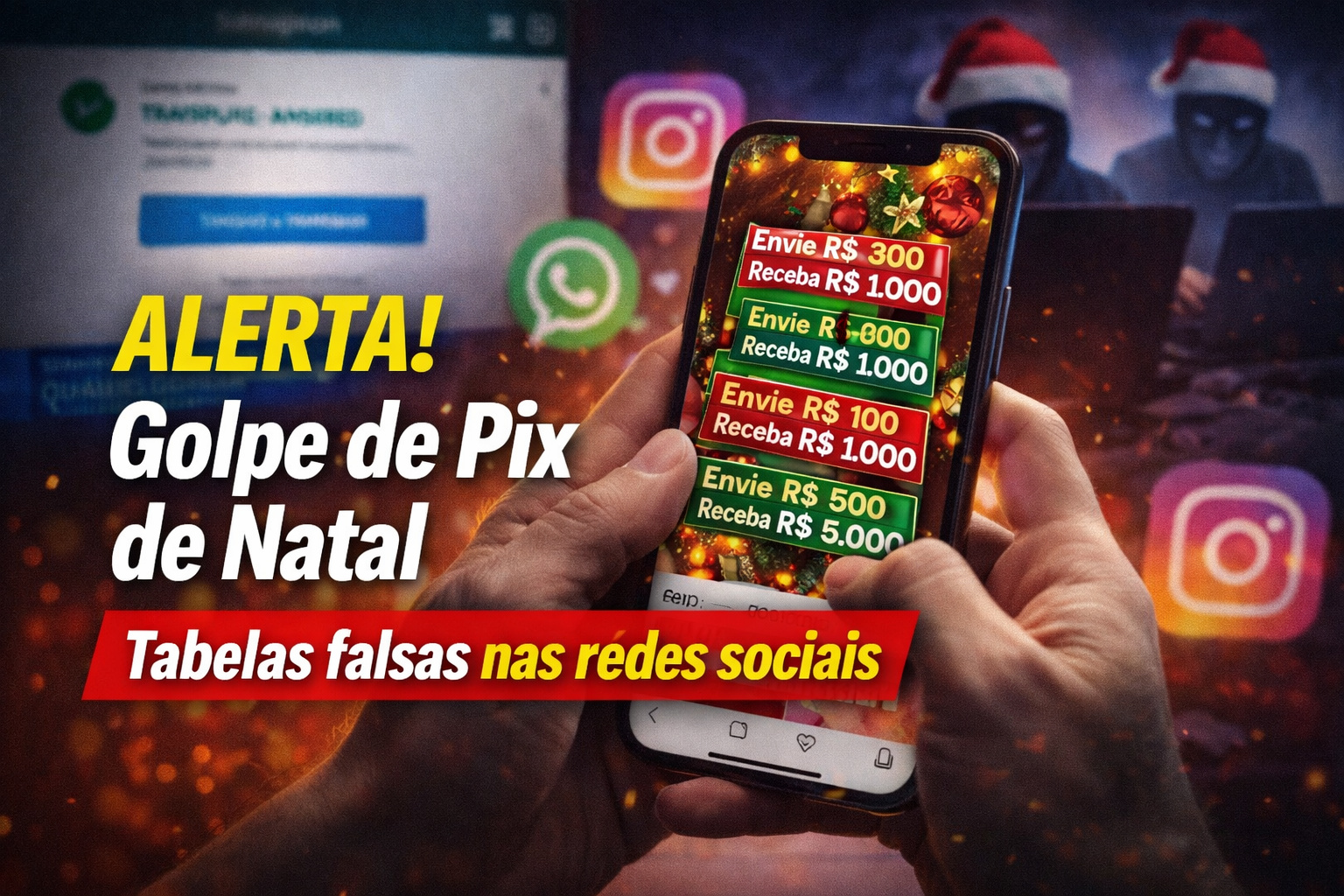 Caiu no Pix de Natal? Entenda o golpe das tabelas de investimento e como proteger seu dinheiro