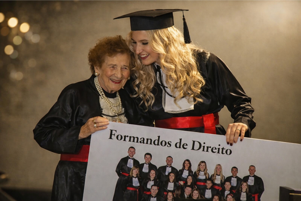 Idosa de 97 anos se forma em Direito, junto com filha e neta em Minas Gerais, recebe proposta de trabalho e inspira o Brasil com sua história de superação e vitalidade
