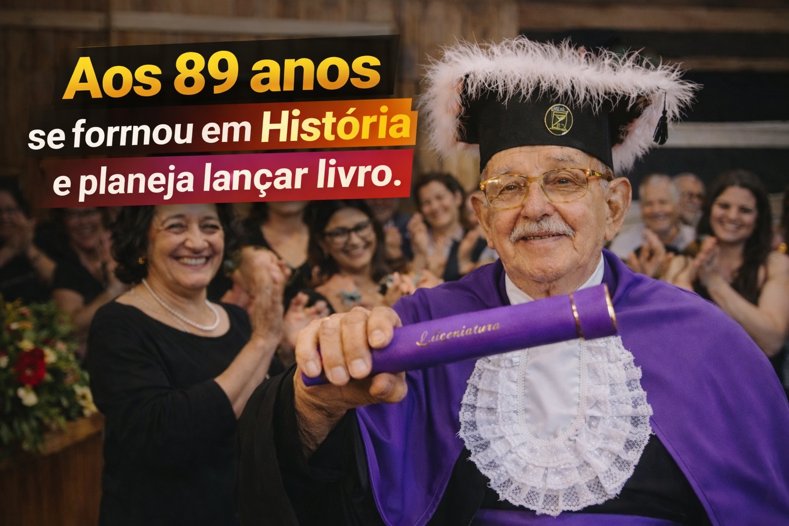 Idoso de 89 anos conquista diploma de História, da lavoura ao caderno no sul do Brasil, Carmelindo realiza sonho antigo, planeja lançar novo livro e vira exemplo de teimosia boa