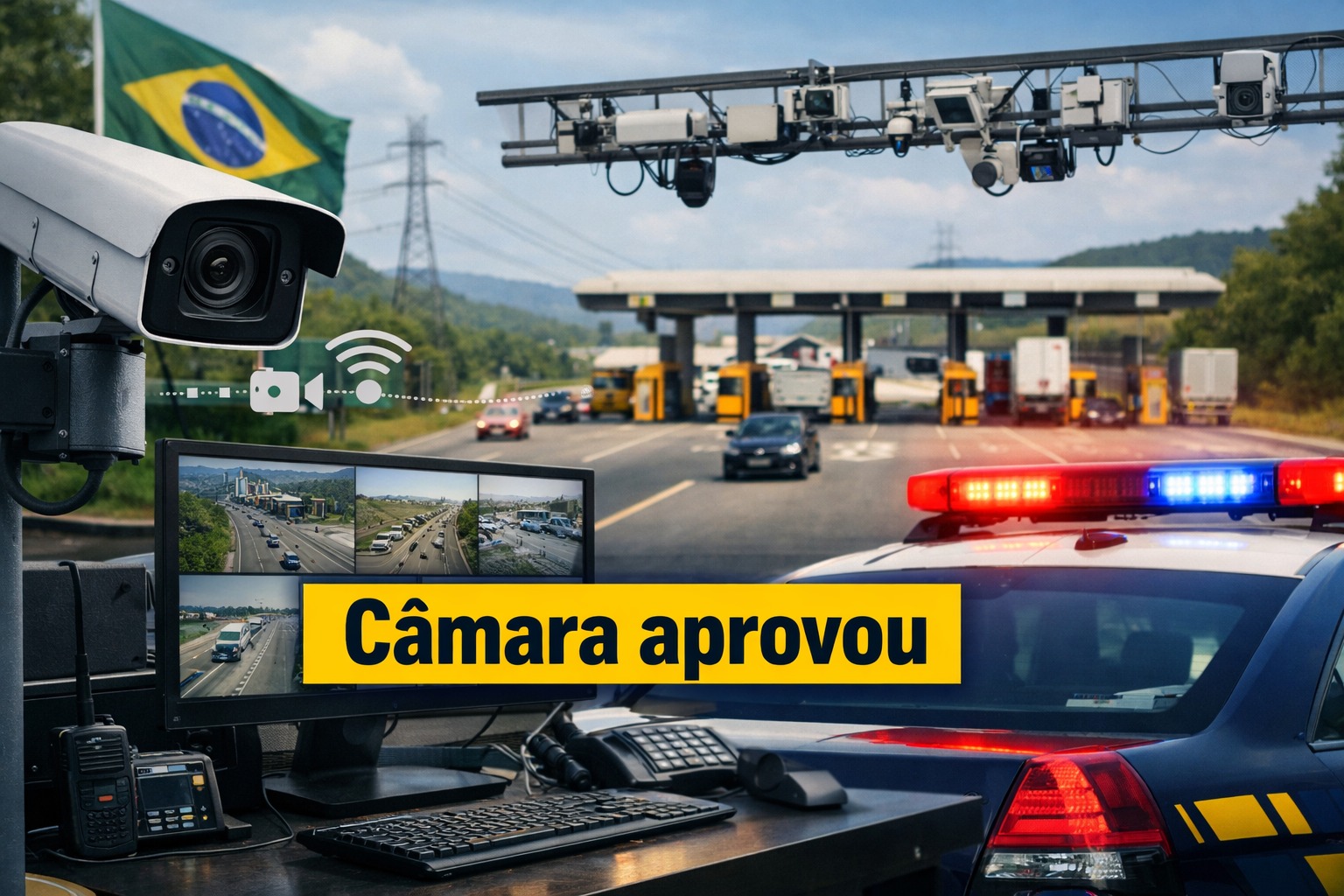 CCJ da Câmara aprova projeto que obriga câmeras em concessões de rodovias, prevê acesso às imagens em tempo real, integração ao Siniav e novas regras para cabines de pedágio