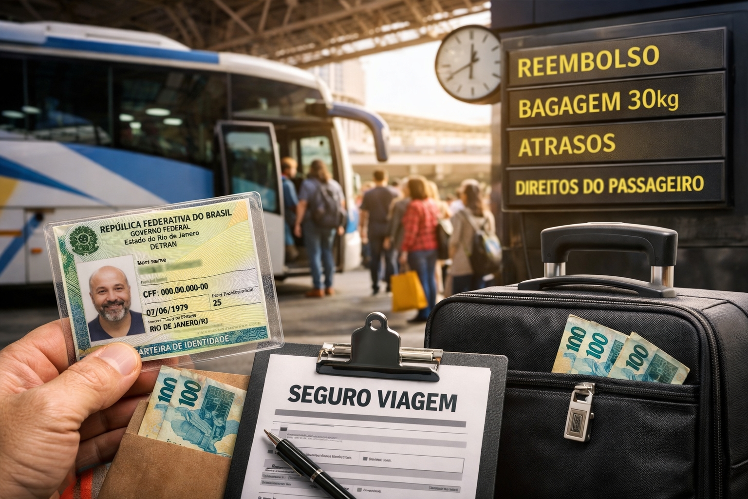 Lei protege do embarque ao destino para quem vai viajar de ônibus no fim de ano: confira a lista de direitos pouco divulgada, sobre reembolso, bagagem, atrasos, seguros e mais
