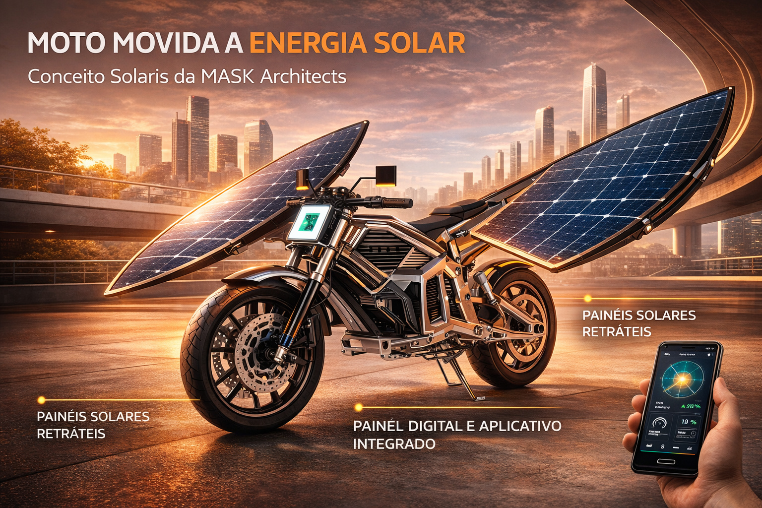 Moto movida a energia solar desafia o mercado automotivo com inovação sem tomada